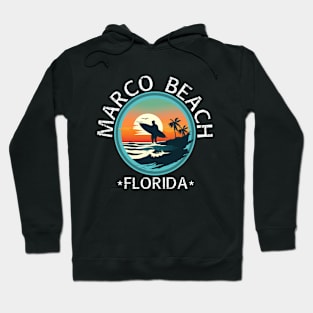 Marco Beach - Florida (with White Lettering) Hoodie